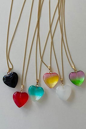 Mix- heart ♡ necklace (5 color)