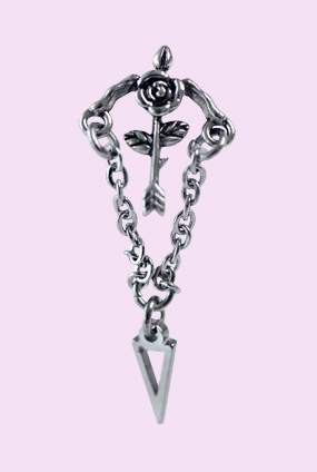Arrow rose chain piercing