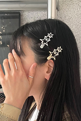 Star☆ metal hair pin (골드,실버)