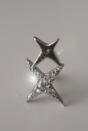 Two sparkle star piercing