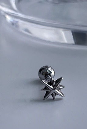 Silver star piercing (써지컬스틸)