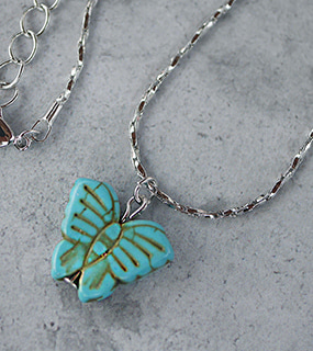 Turquoise butterfly necklace (터키석)(소량재입고)