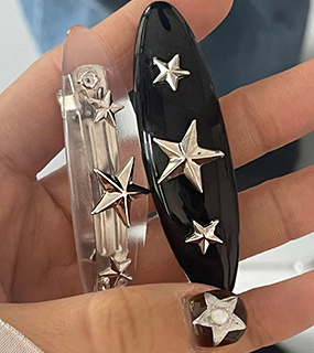 Round star hair clip (2 color)