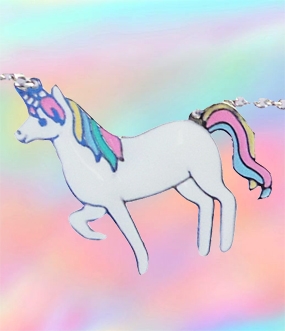 [ALL♥DAY SWEET]Rainbow Unicorn (long necklace)