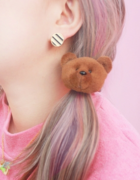 ♥누적 300개 판매 돌파♥ Teddy bear hair tie ( 2 color )