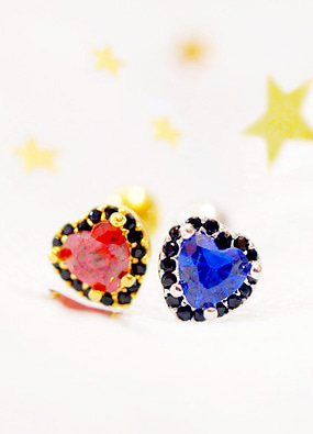 Heart ♥ jewelry piercing ( 2 color )(swarovski)
