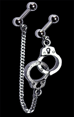 ♥누적 200개 판매 돌파♥Hand-cuffs two pin babel piercing