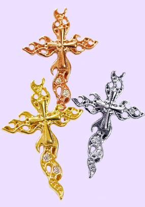 Big Antique cross piercing ( 3 color )