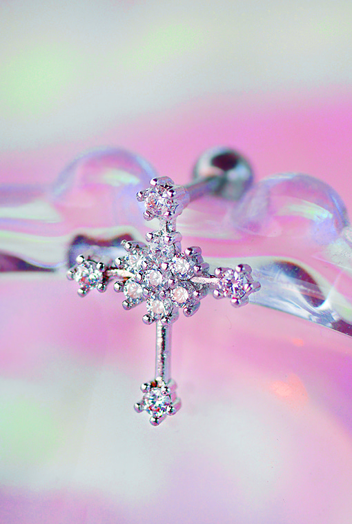 Jewelry ❄ cross piercing (십자가 피어싱)