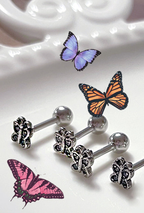 Petit butterfly piercing