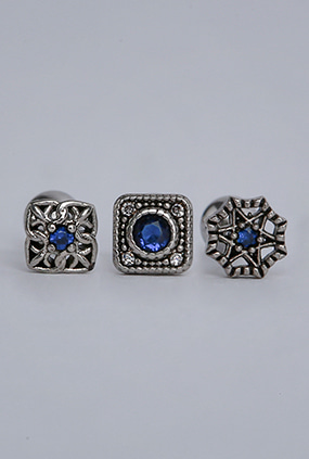 Antique blue stone piercing (3 type)