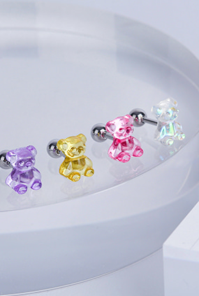 Jelly bear piercing (4 color)